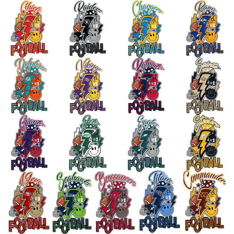 32 NFL Team Logos: Bolt PNG Bundle for Designers