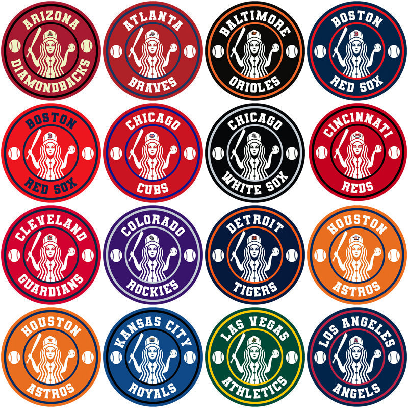 30 MLB Team Starbucks Logos: PNG Bundle for Designers