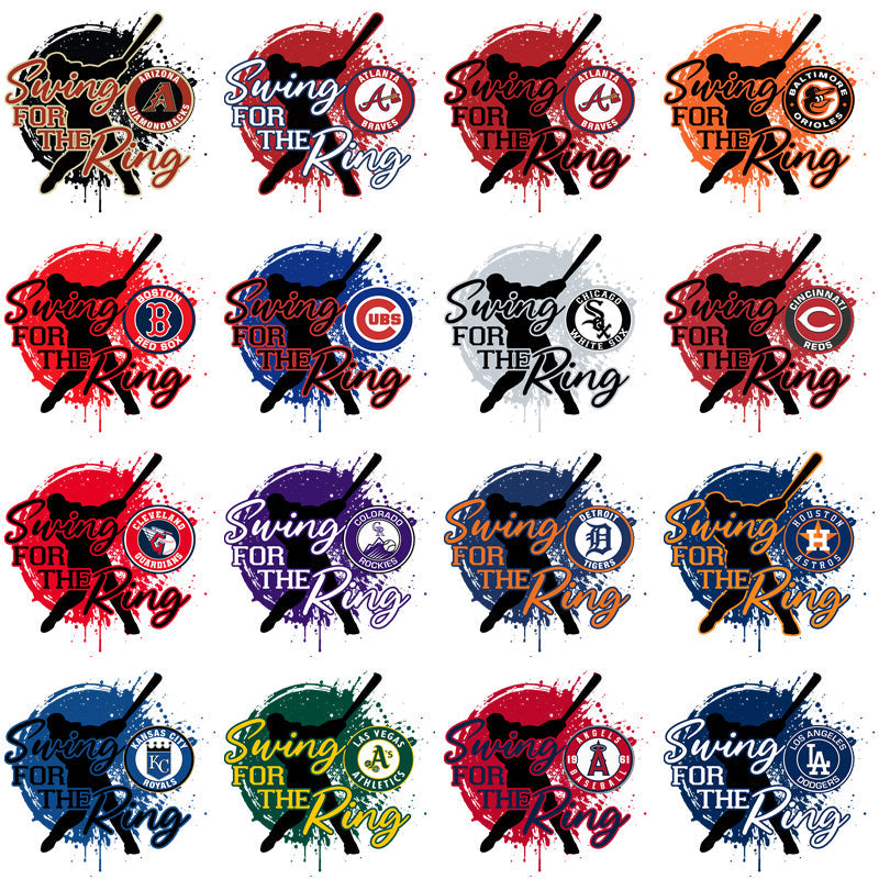 30 MLB Team Baseball Ring Designs PNG Bundle: High-Resolution Graphics