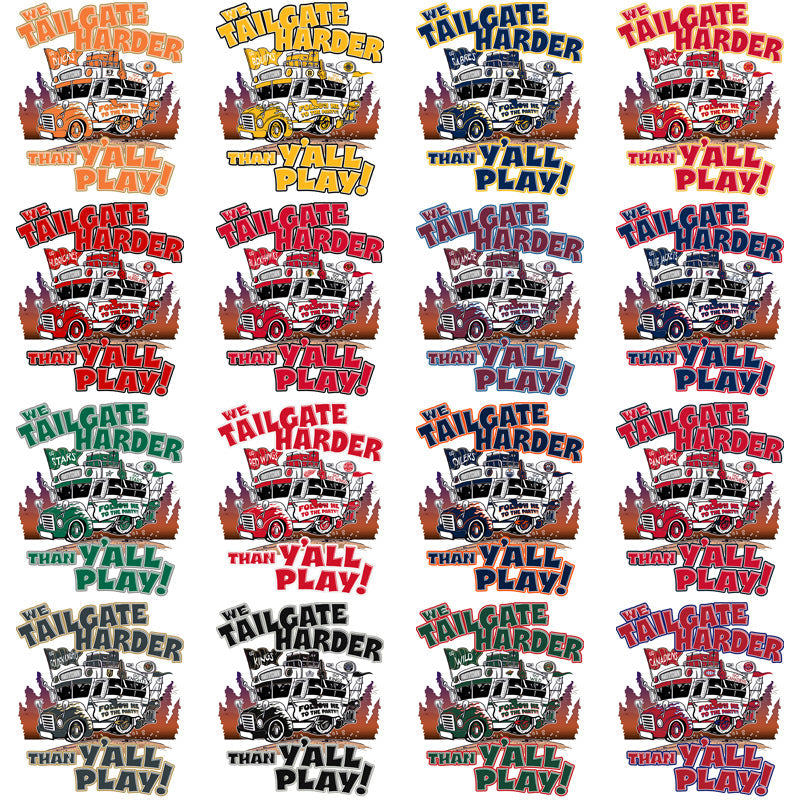 32 Ice Hockey Team Tailgate Bus PNG Designs Bundle: Printable Graphics