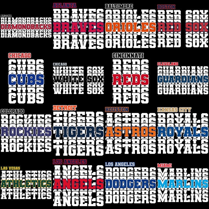 30 MLB Team Logos: PNG Bundle for Designs & Projects