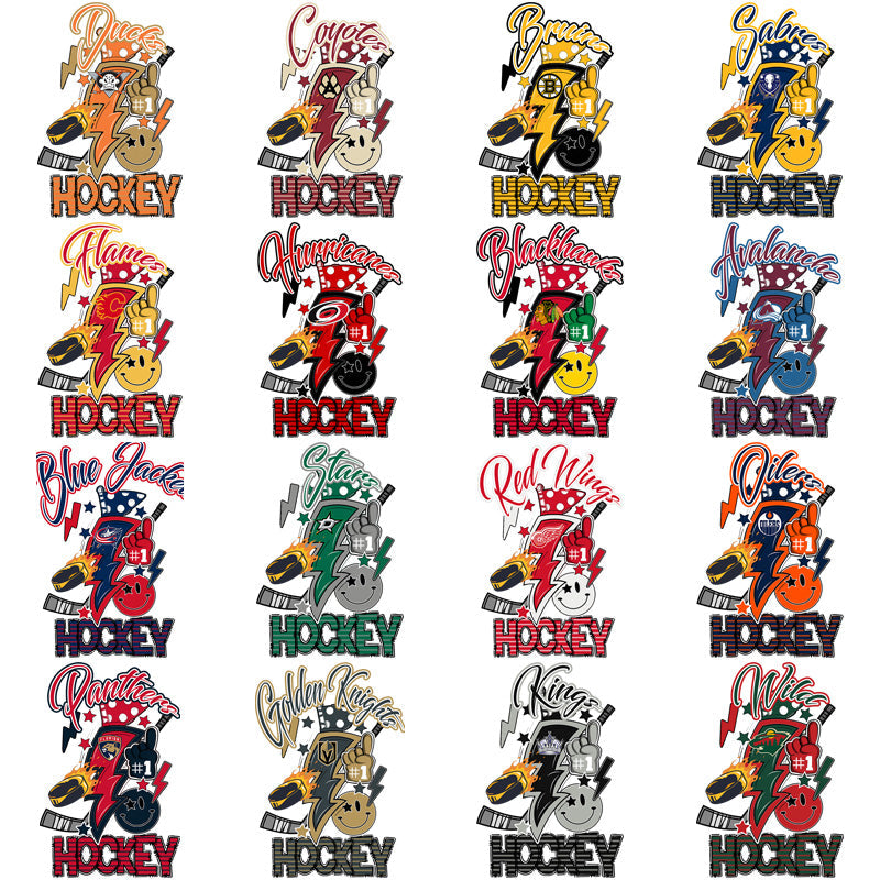 32 Premium Ice Hockey Team Bolt Logo PNG Designs Bundle