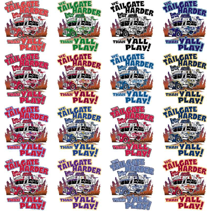 30 Basketball Teams Tailgate Bus Designs Bundle PNG