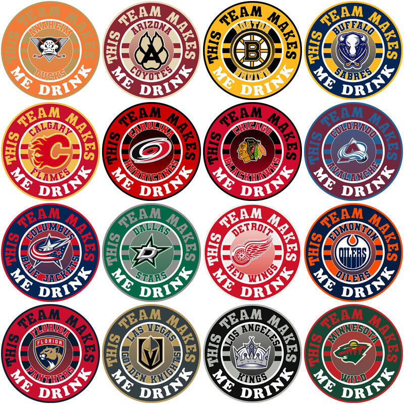 32 Ice Hockey Team Drink Designs PNG Bundle: SVG, EPS, DXF Included