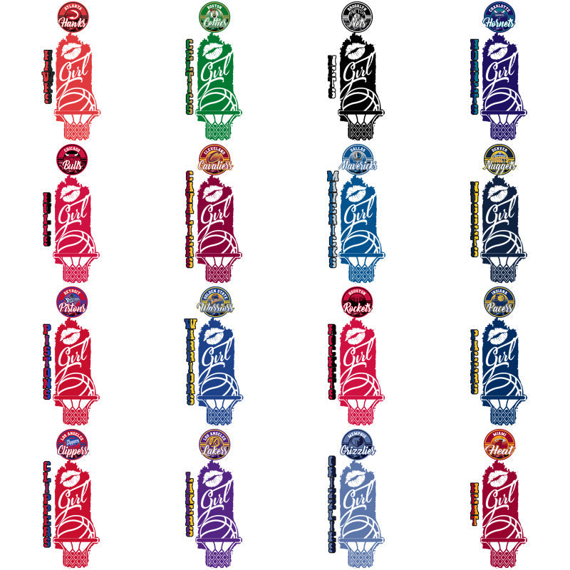 30 Basketball Team Girl PNG Designs Bundle:  Cheerleader, Player & More!