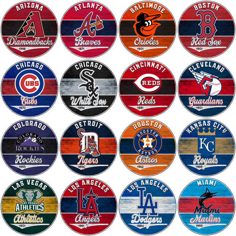 30 MLB Wood Logo PNG Bundle: Baseball Team Designs