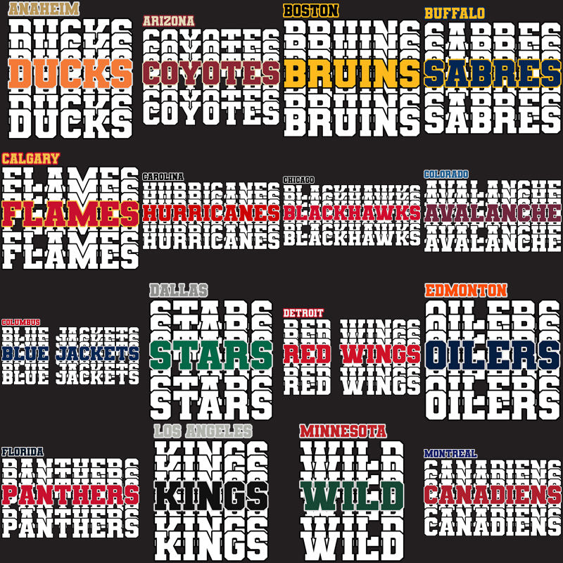 32 Premium Ice Hockey Team Logos & Names: PNG Bundle