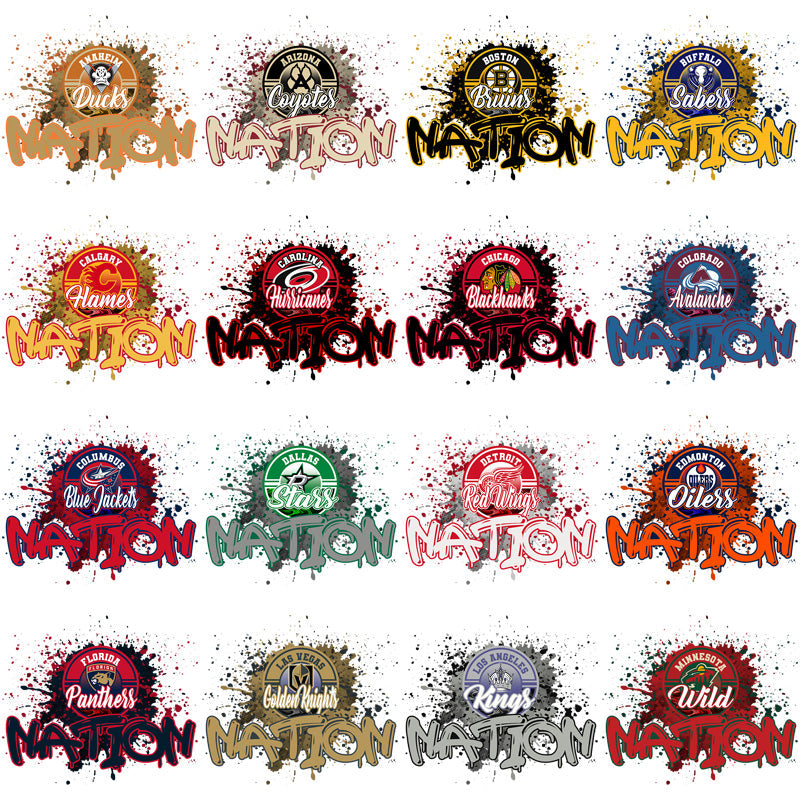 32 Ice Hockey Team Nation PNG Designs Bundle: High-Resolution Graphics
