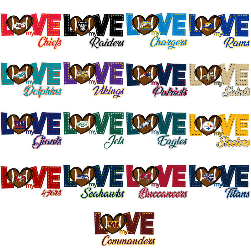 32 NFL Team Logos: PNG Bundle for Designs & Crafts