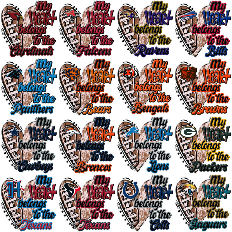 32 NFL Team Logos: PNG Bundle for Designs & Crafts