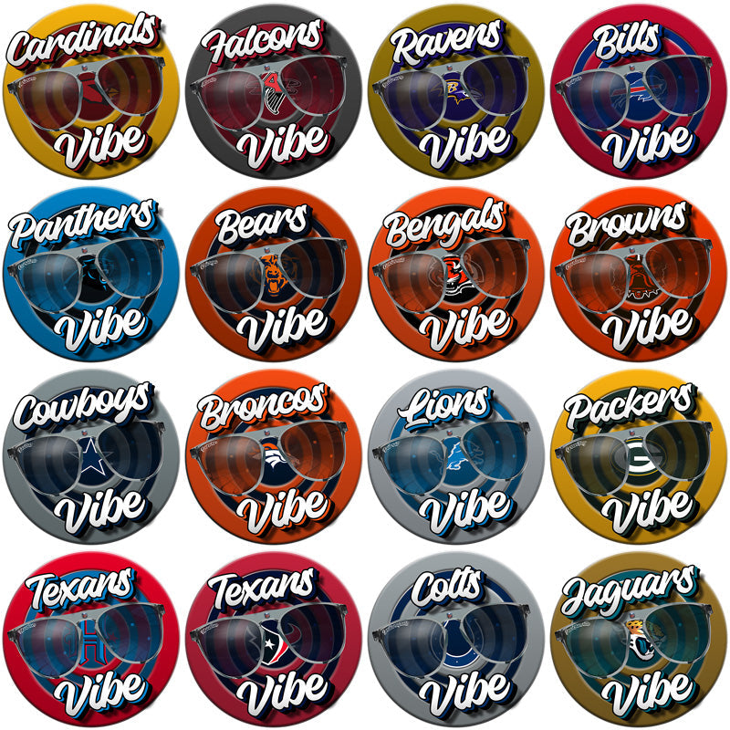 32 NFL Team Logo Vibes: PNG Bundle for Designs