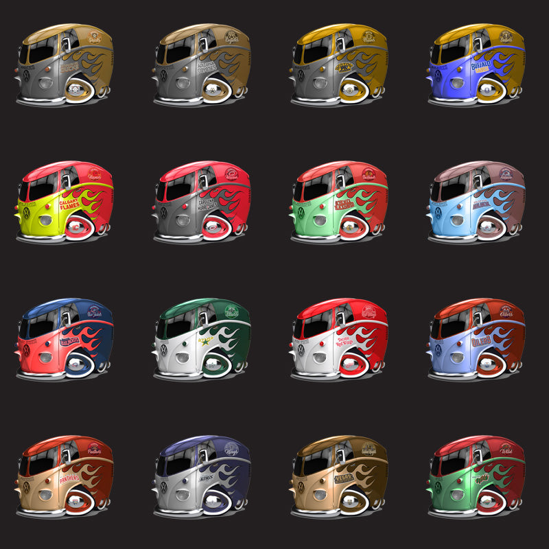 32 Ice Hockey Team VW Bus PNG Designs: Downloadable Bundle