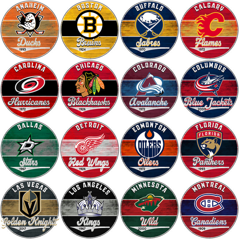 32 Premium Ice Hockey Team Logos: PNG Bundle for Wood Designs
