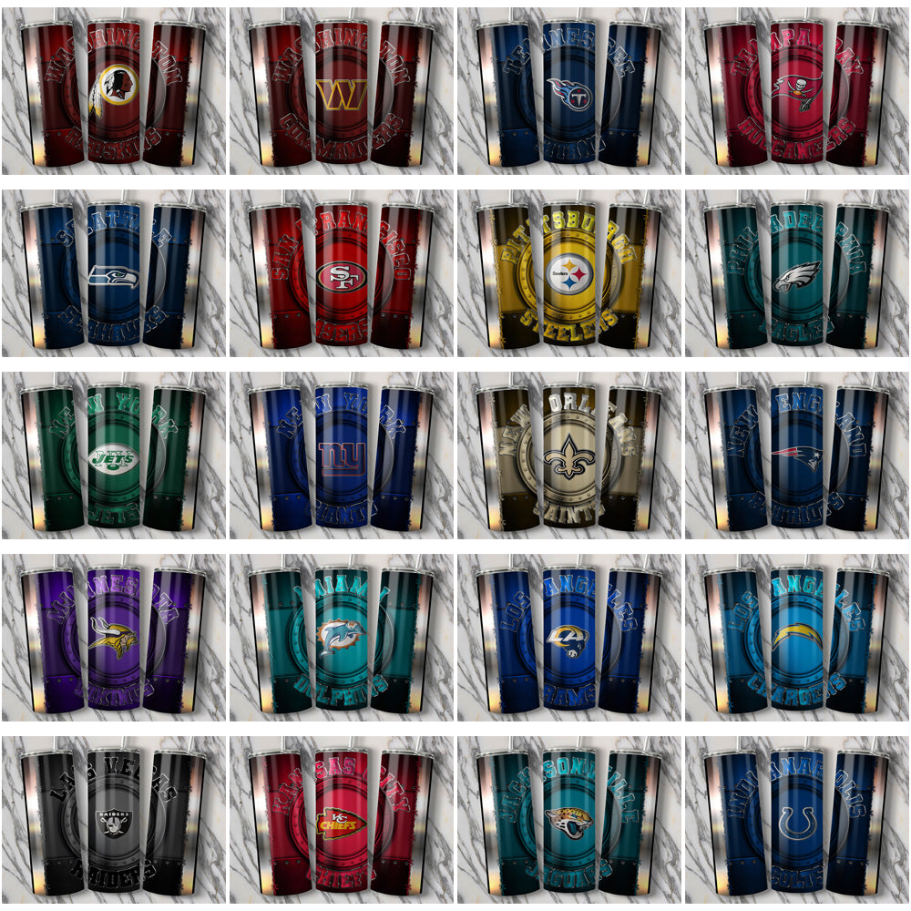 34 Football Team Tumbler Wraps: JPG Bundle for Sublimation
