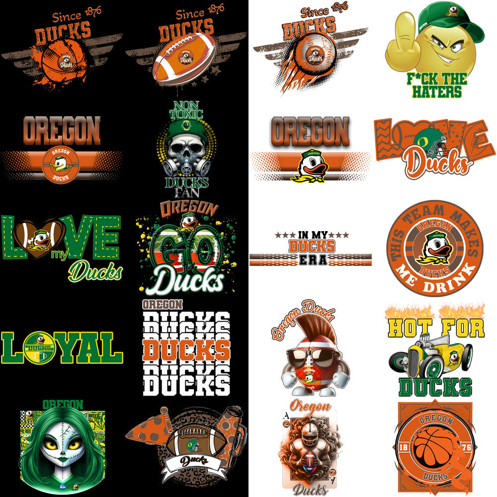 91 High-Quality Oregon Ducks PNG Designs Bundle for Sublimation & Crafts