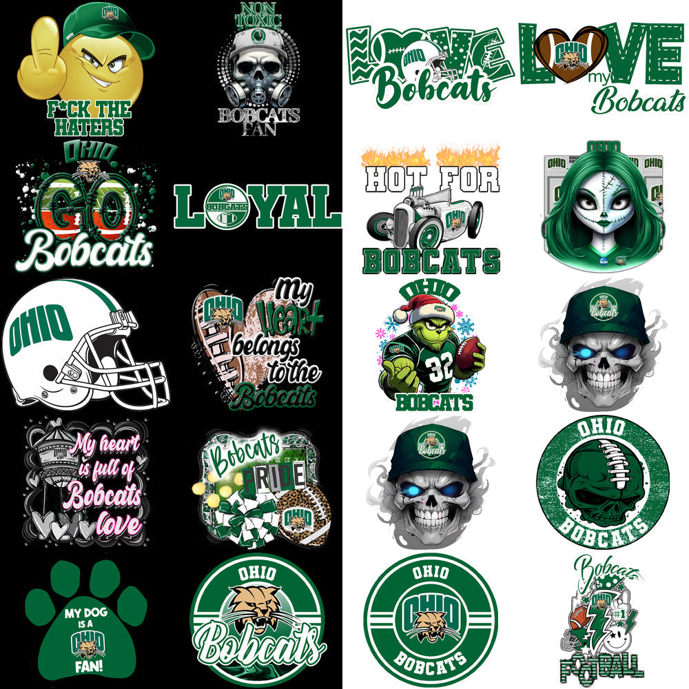 Ohio Bobcats Mascot PNG Designs Bundle: 37 High-Quality Images