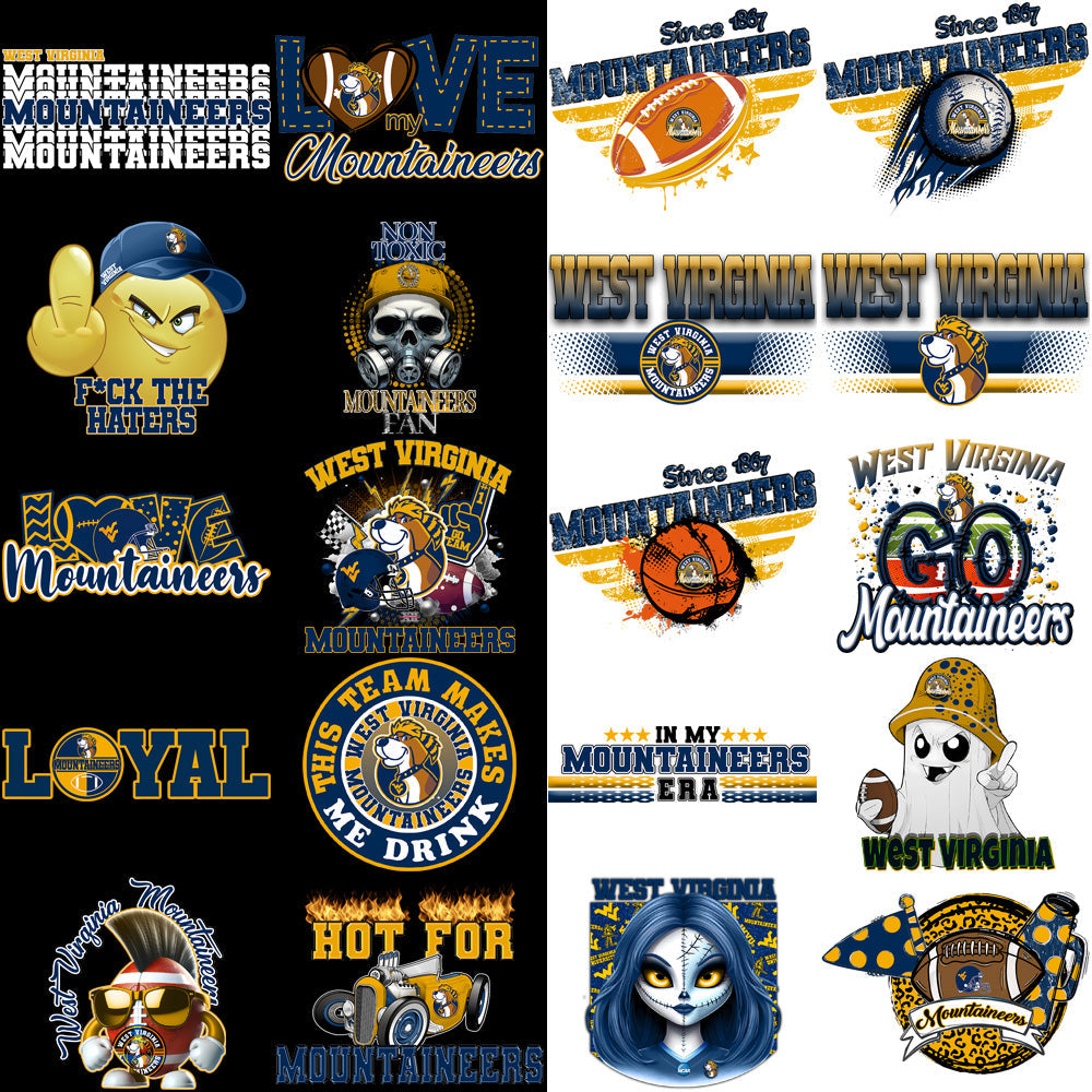 75 West Virginia Mountaineers PNG Designs Bundle: Logos, Graphics & More