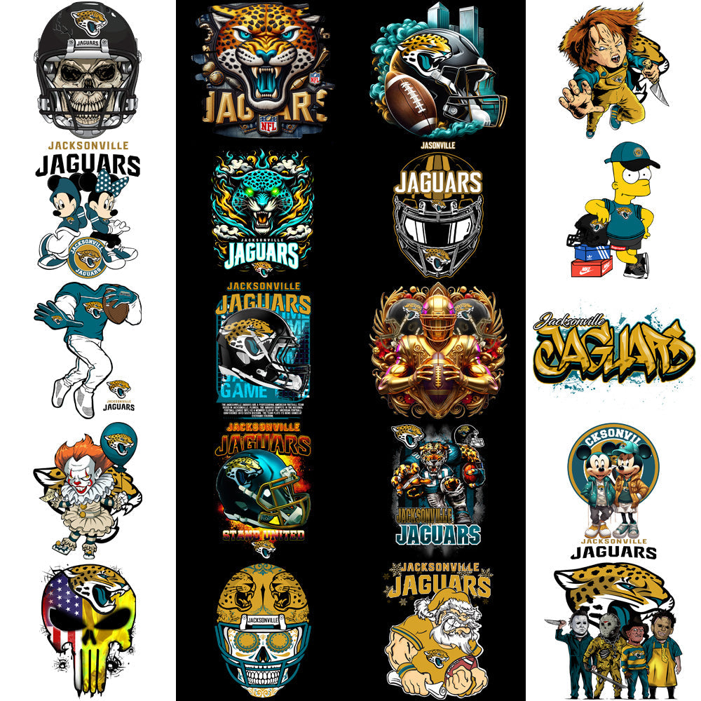 Jacksonville Jaguars PNG Football Designs Bundle: 49 Premium Graphics