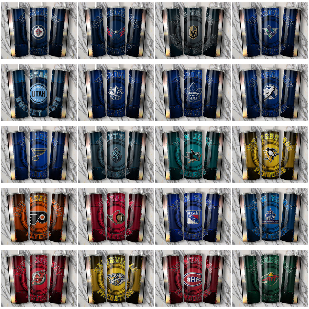 35 NHL Ice Hockey Team Tumbler Wraps: Metal Wrap Bundle JPG Download

