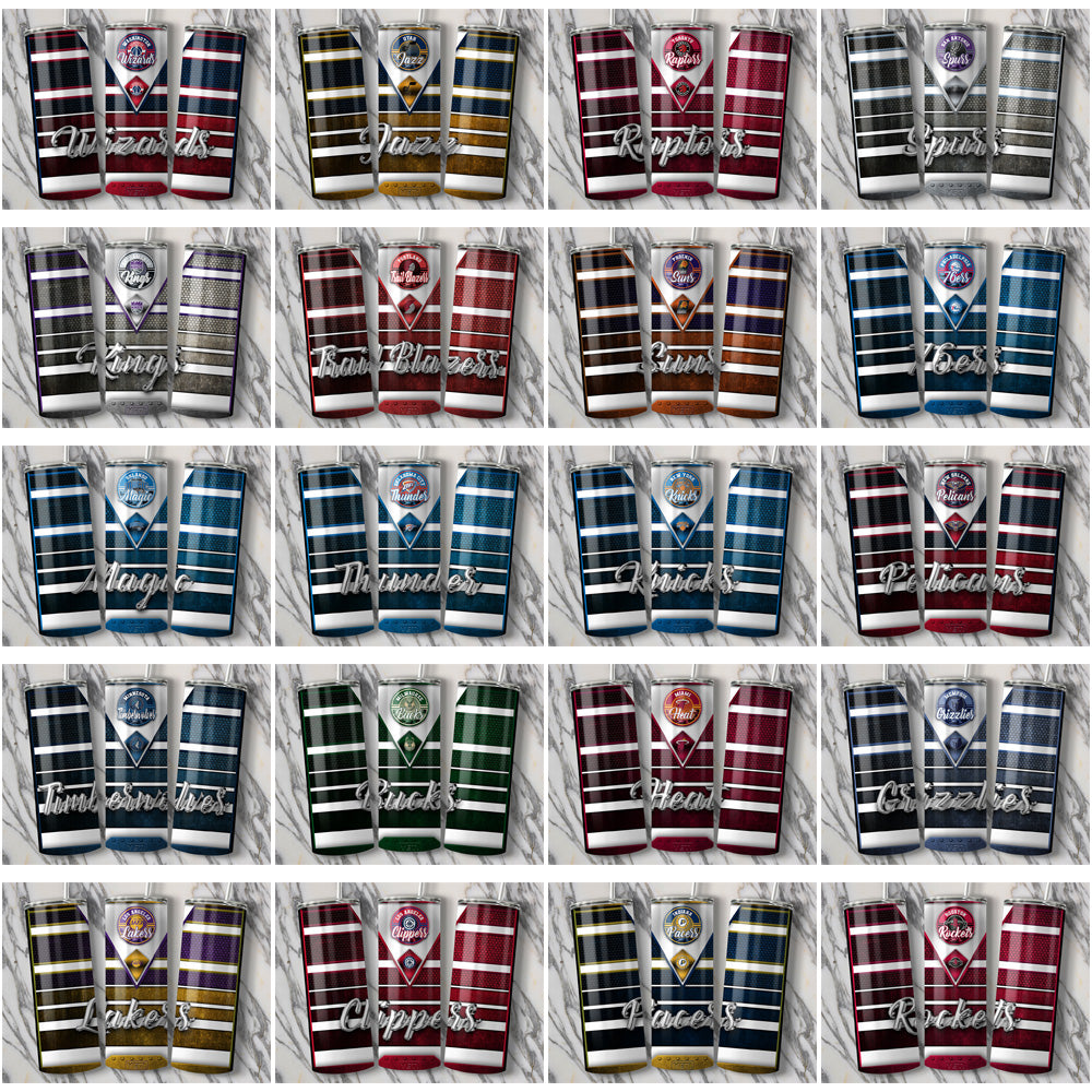 30 Basketball Team YETI Tumbler Wraps - JPG Bundle Download
