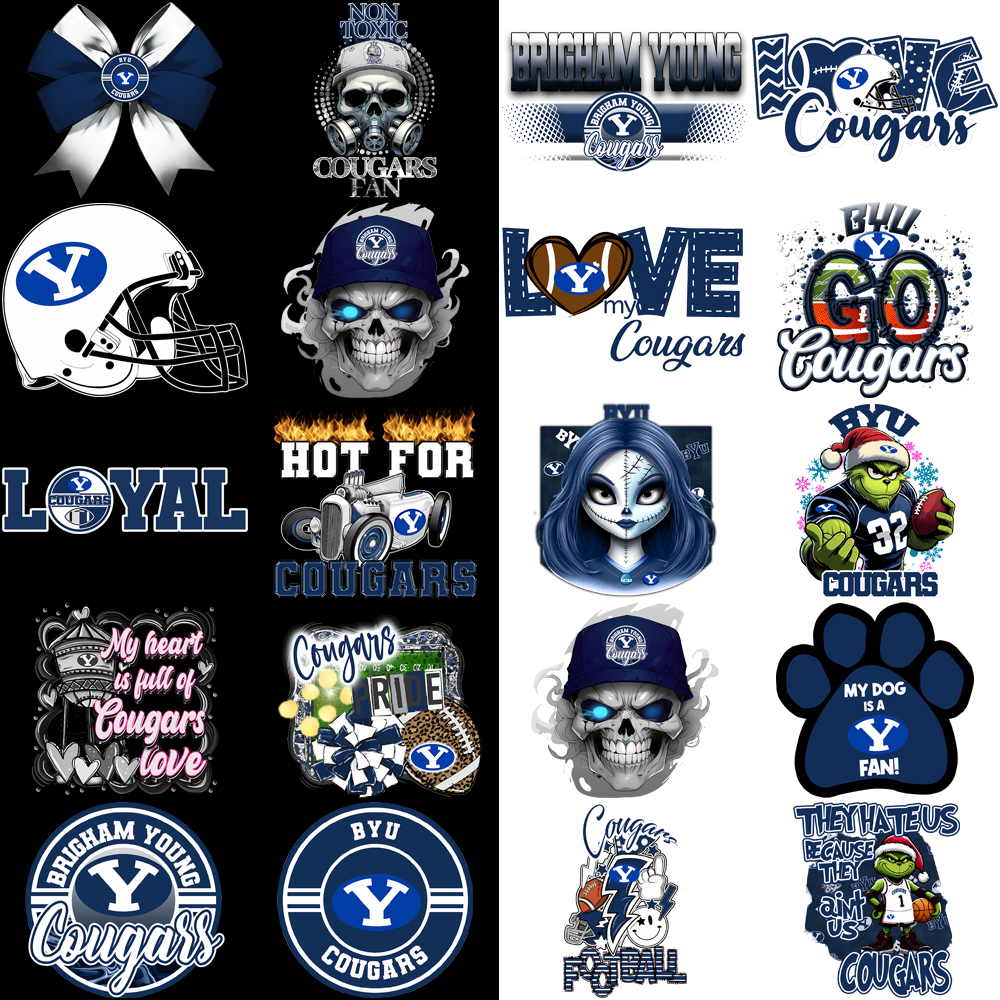 BYU Cougars PNG Bundle: 32+ High-Quality Designs for Fans