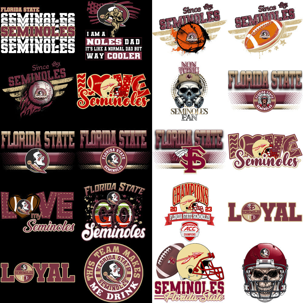 98 Florida State Seminoles PNG Designs Bundle: High-Quality Graphics