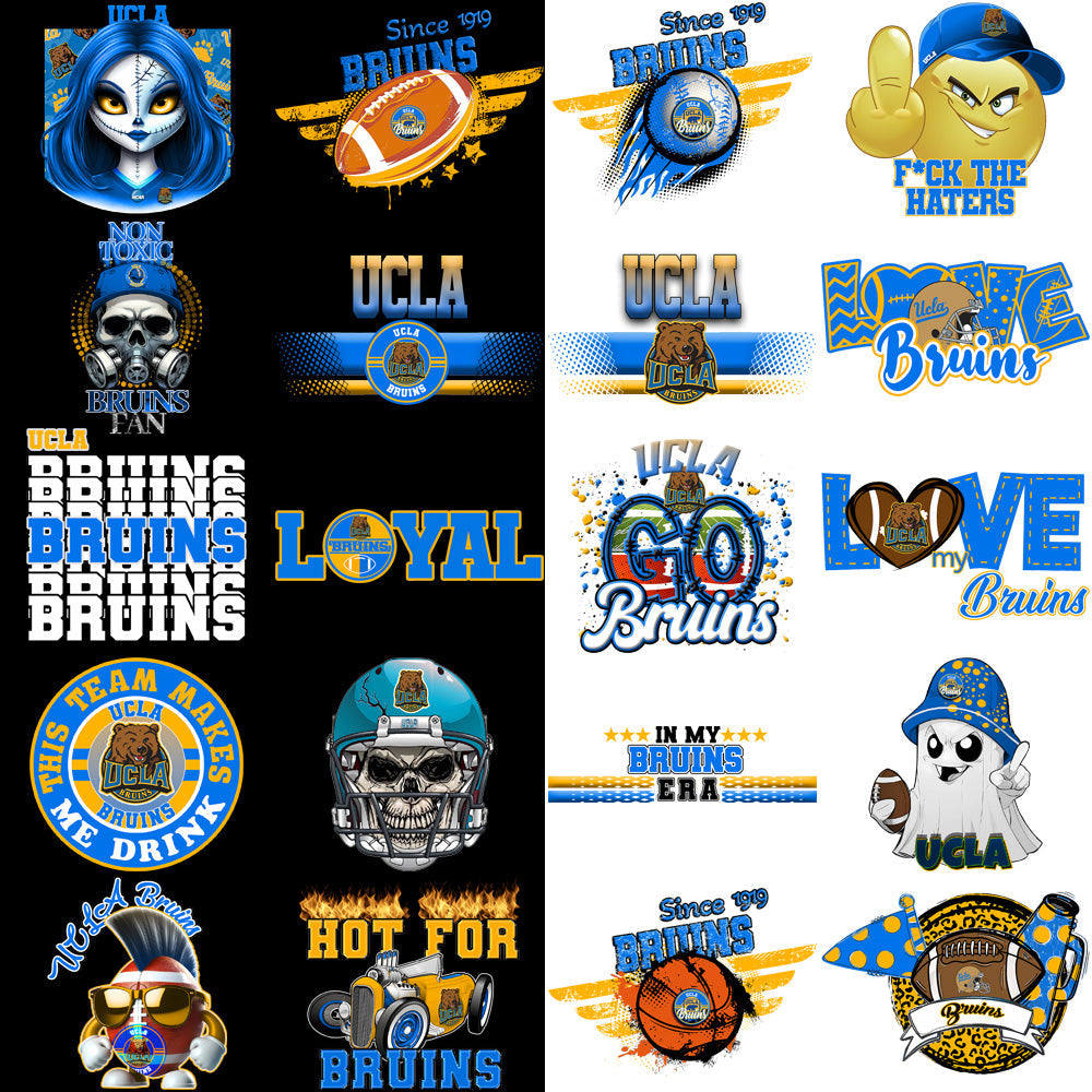 79 UCLA Bruins PNG Designs:  High-Quality Graphics Bundle