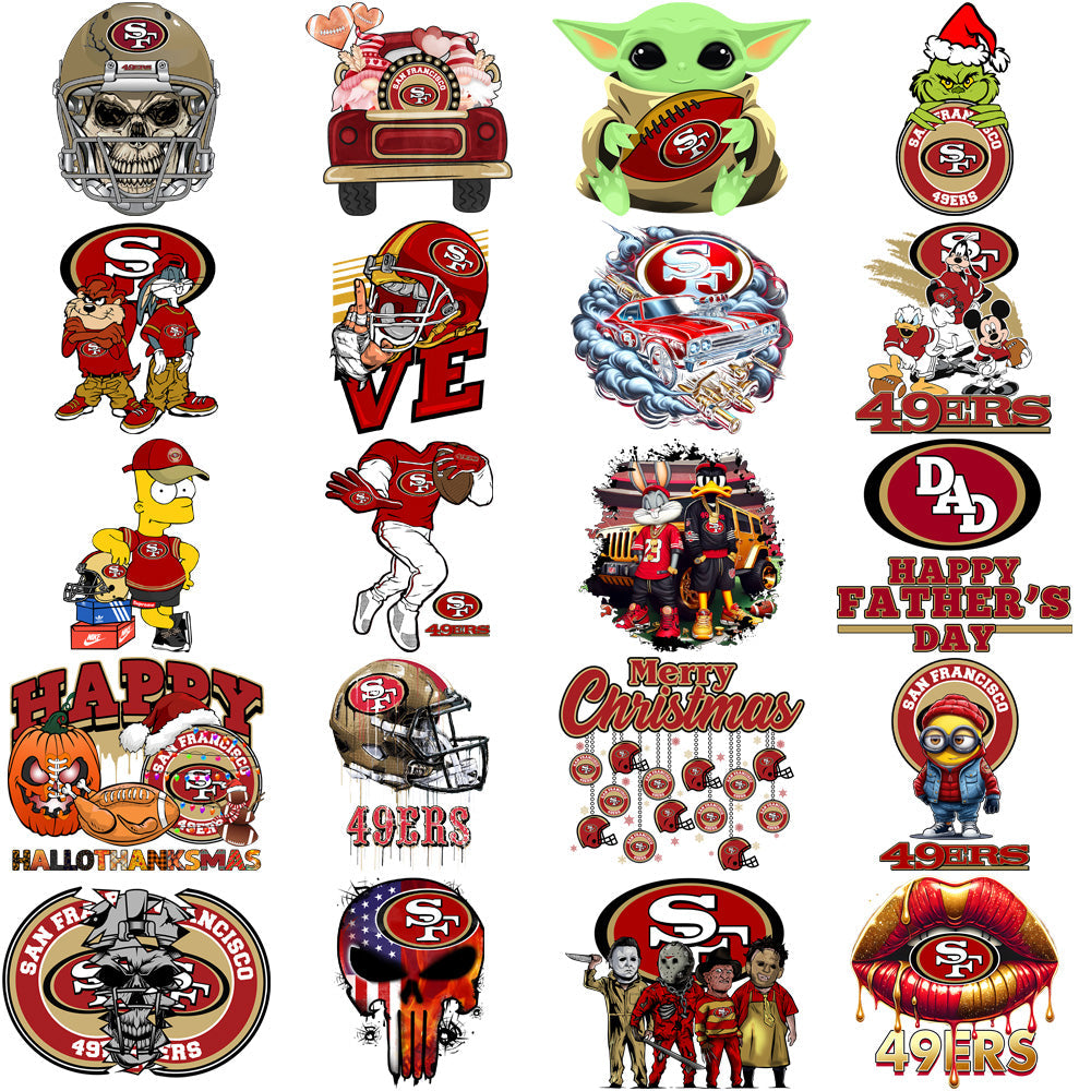 49ers Football Designs: 46 PNGs for San Francisco Fans