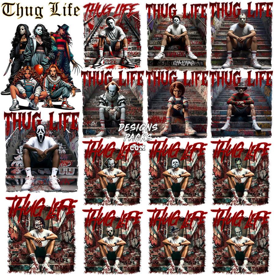 Halloween Slasher Thug Life PNG Bundle: 69 Horror Designs