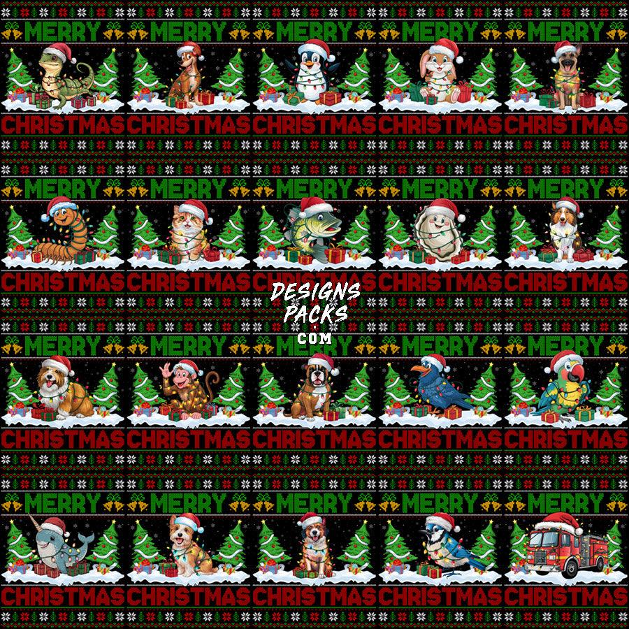 160+ Ugly Christmas Sweater PNG Designs: Merry Christmas Bundle