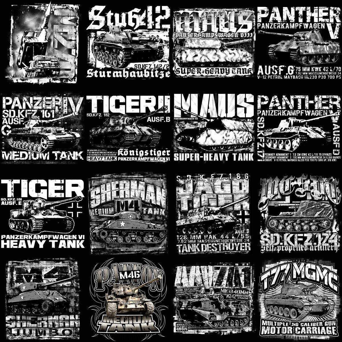 100 Military Tank War Designs PNG Bundle:  High-Quality Vector Graphics