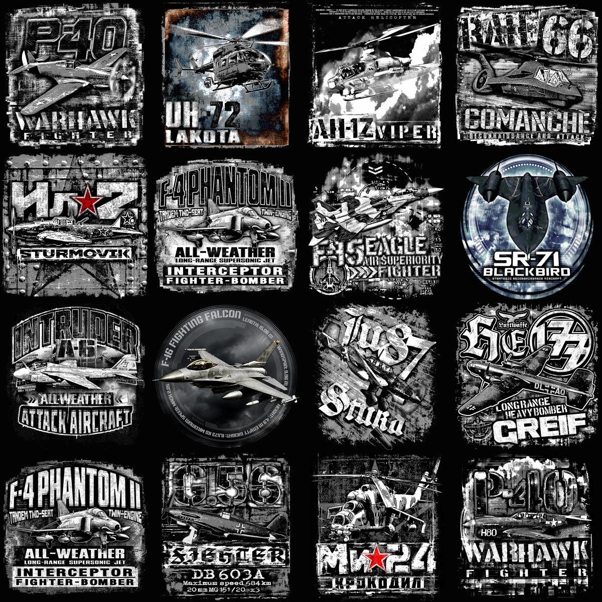 133 Military Aircraft PNG Designs: High-Quality Airplane Bundle
