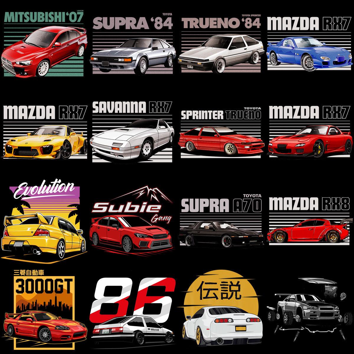 50 JDM Car PNG Designs: 5 Unique Bundles for Your Projects