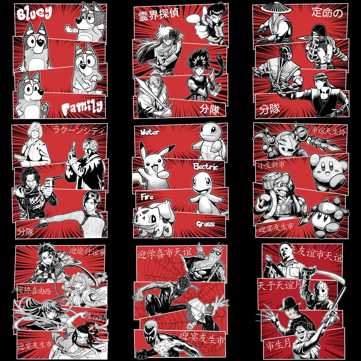 Pop Culture PNG Designs Bundle: Attack-Style Graphics for Your Projects