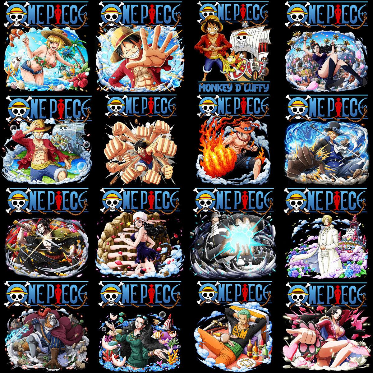 One Piece Blue Anime PNG Bundle: 40 High-Quality Designs