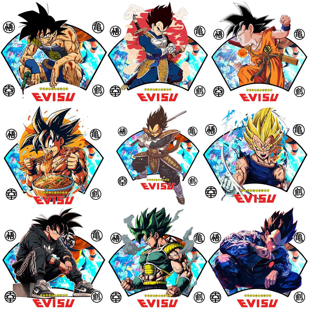 Dragon Ball Z Streetwear Designs Bundle: 15 PNG & PSD Files