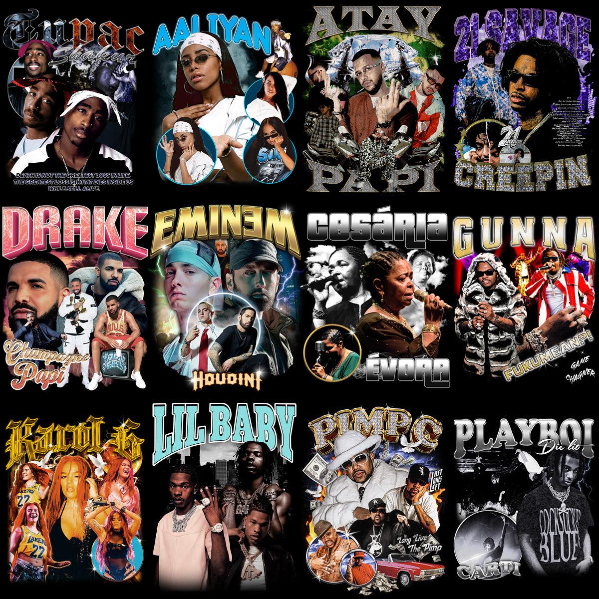 23 Music Star PNG Bootleg Designs: High-Quality V3 Bundle