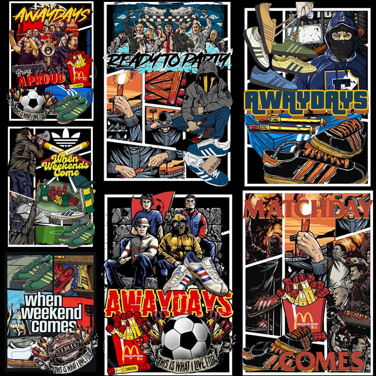 Streetwear Shoe Stripe Designs Bundle: 7 PNG & PSD Files