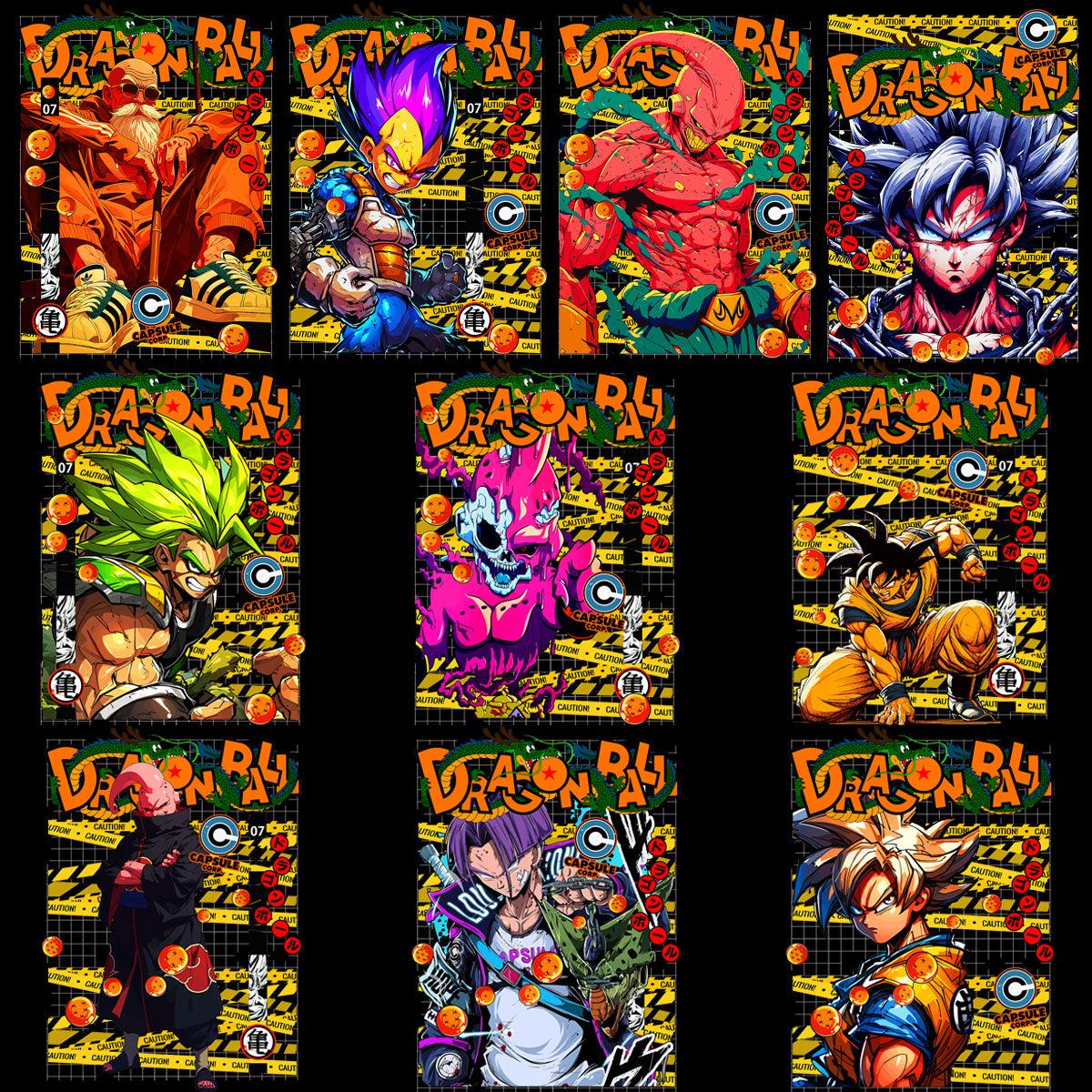 Dragon Ball Z Streetwear Designs Bundle: 10 PNG & PSD Files