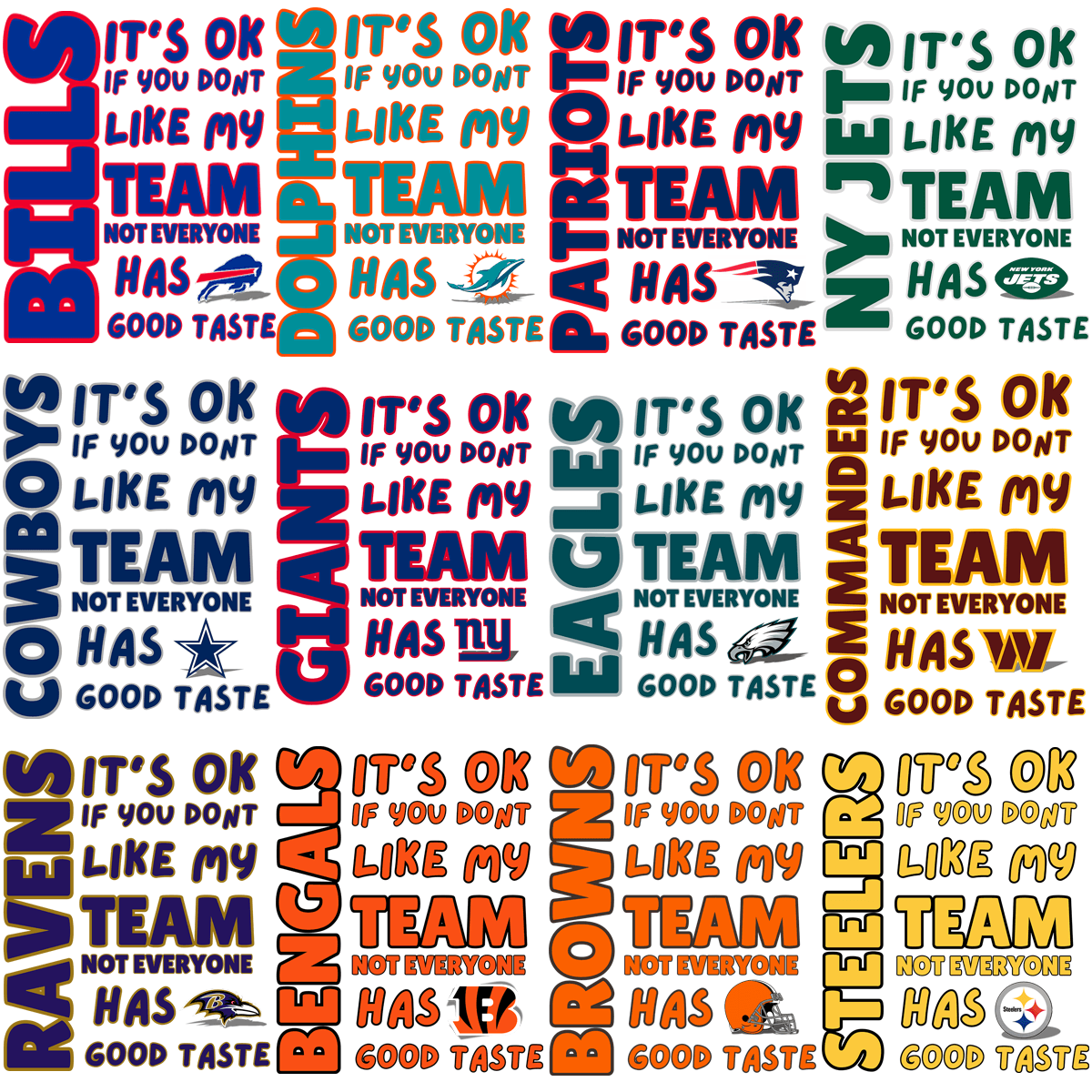 32 High-Quality Football Team Logos: PNG Bundle for Design Projects