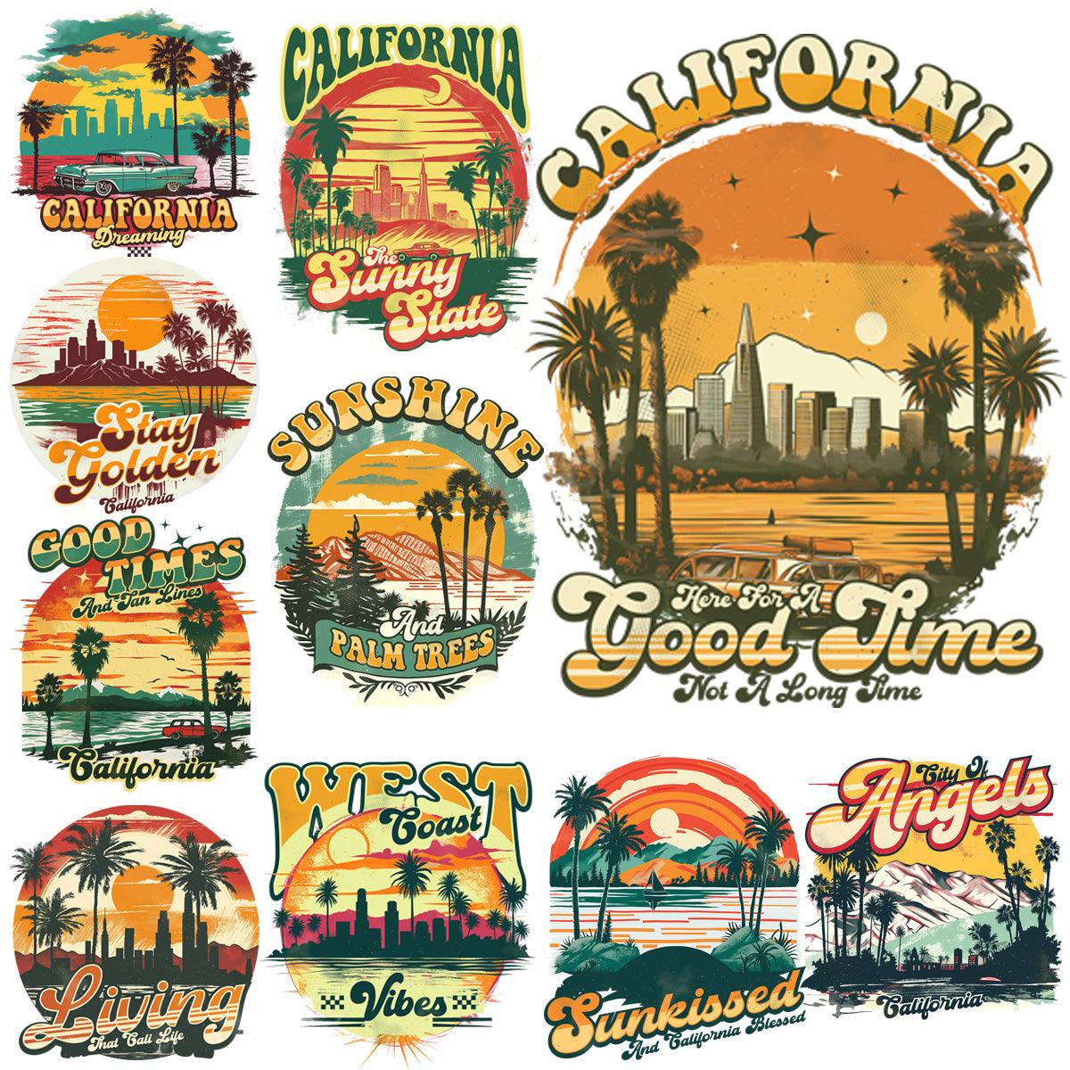 California Sunshine PNG Bundle: 9 Designs for Your Projects