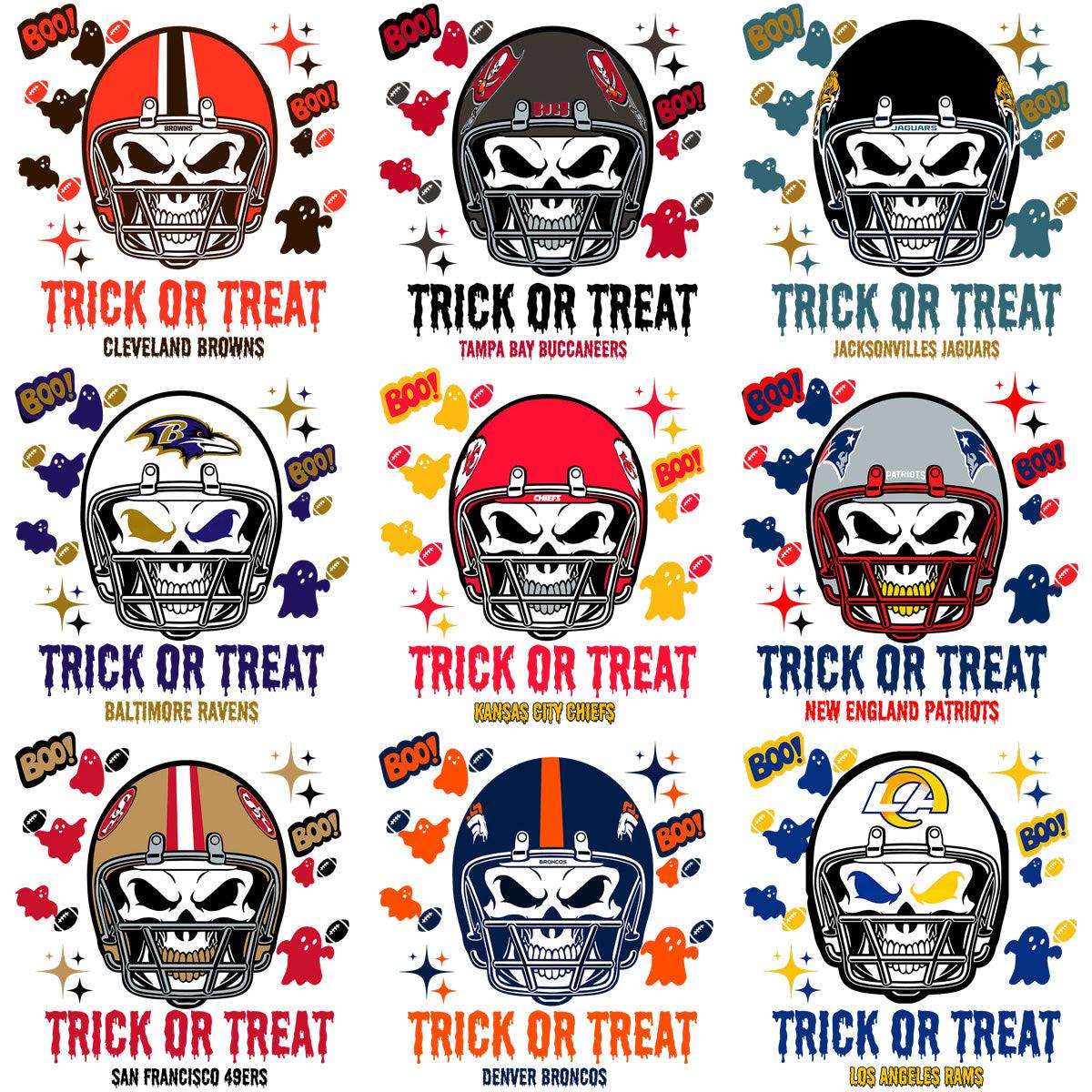 30 Spooky Halloween Football Helmet PNG Designs: Trick-or-Treat Bundle
