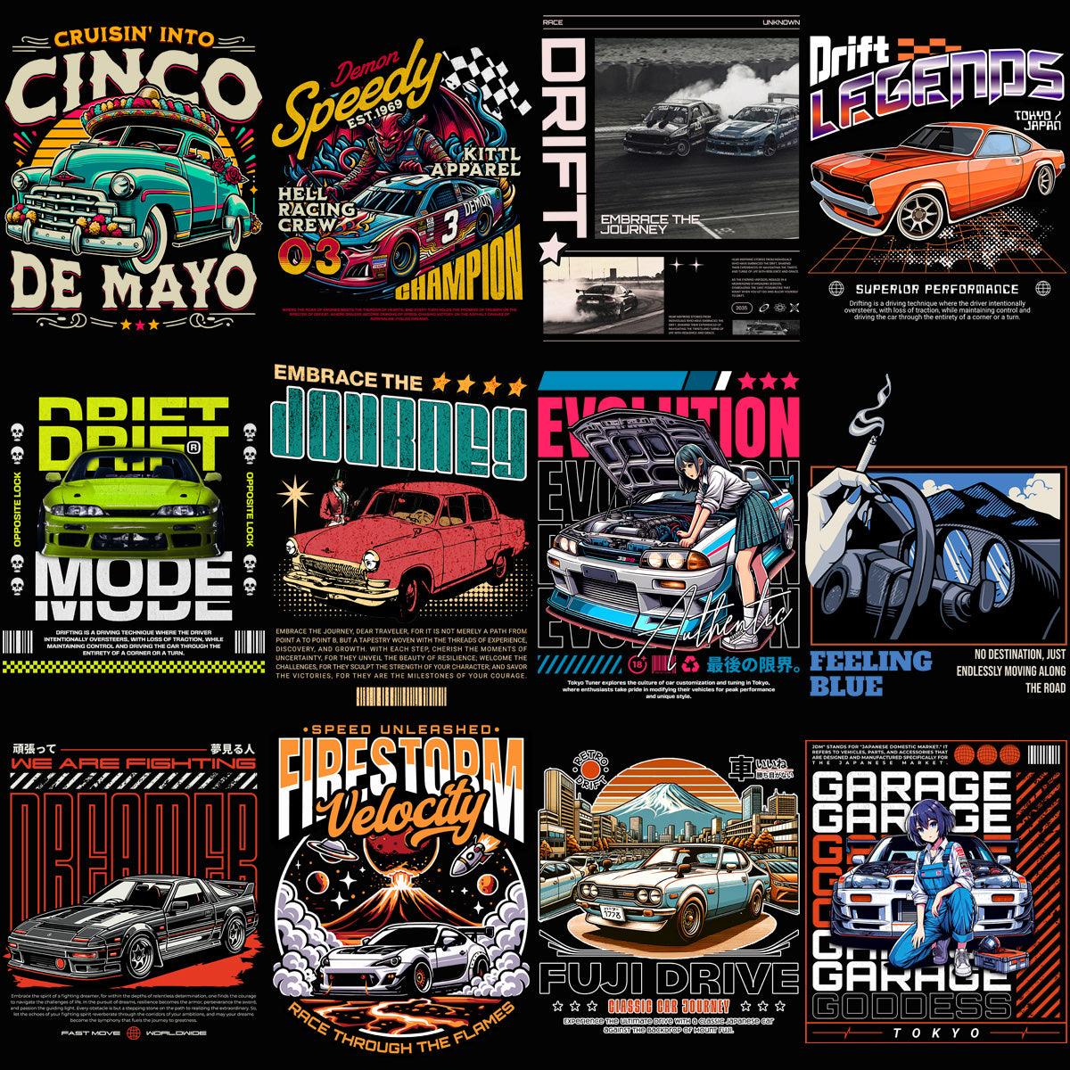 48 High-Quality Streetwear PNG Designs for Car Wraps & Apparel