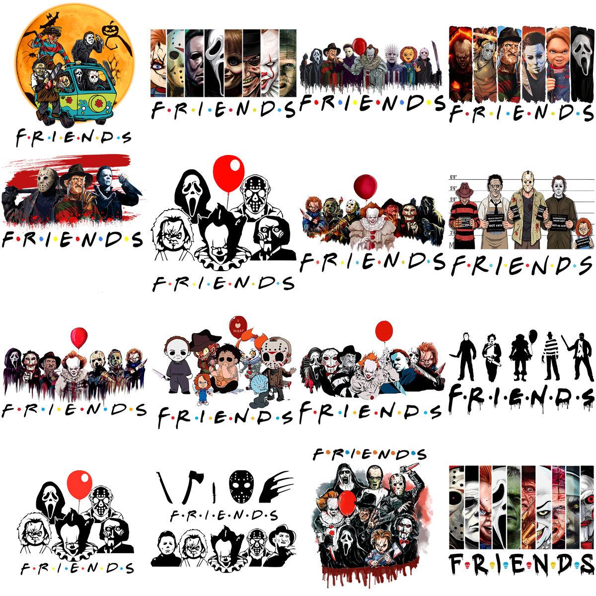 Halloween Slasher Friends Horror Movie PNG Bundle: 40 Creepy Designs