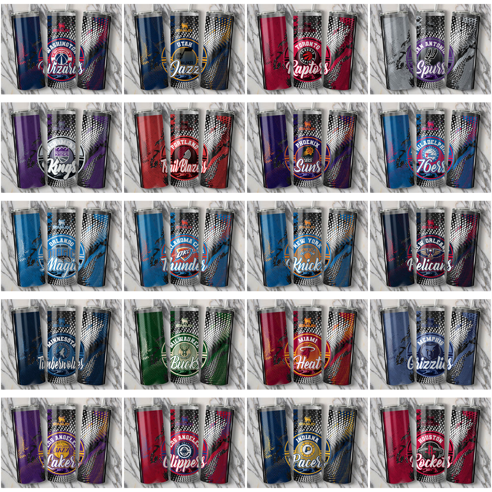 30 NBA Basketball Team Tumbler Wraps - JPG Bundle
