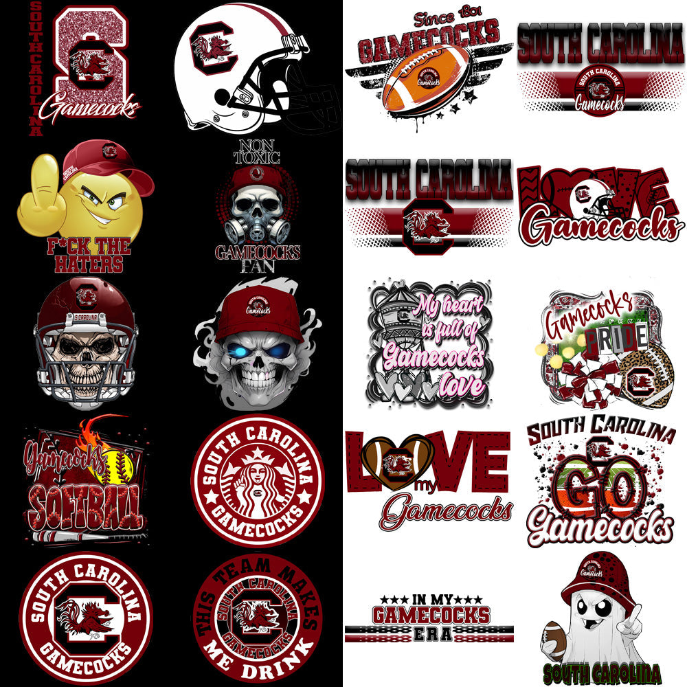 South Carolina Gamecocks PNG Designs Bundle: 74 High-Quality Graphics