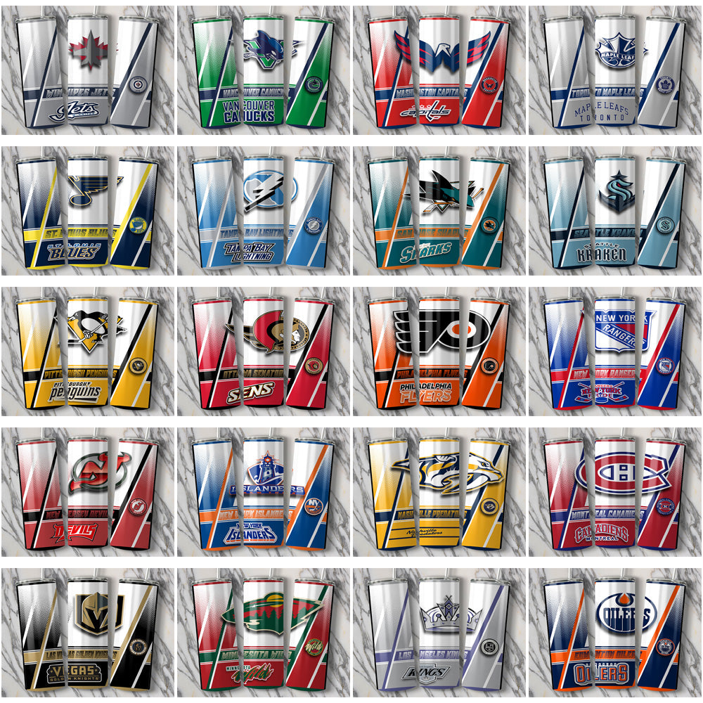 32 NHL Team Tumbler Wraps: Instant Download JPG Bundle
