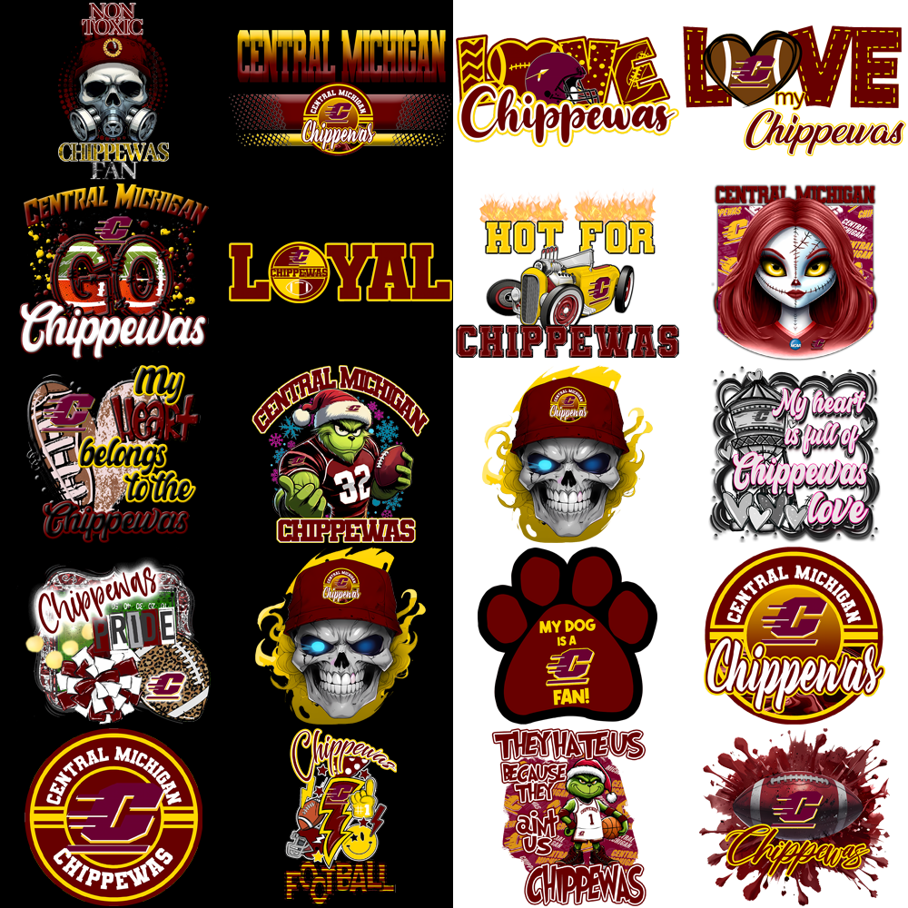 32 Central Michigan Chippewas PNG Designs: Logos, Graphics & More