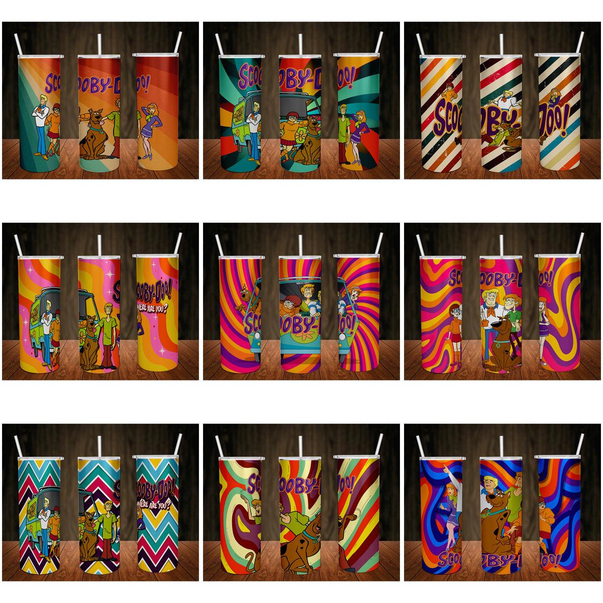 Scooby-Doo Tumbler Wraps: 10 Colorful JPG Designs Bundle
