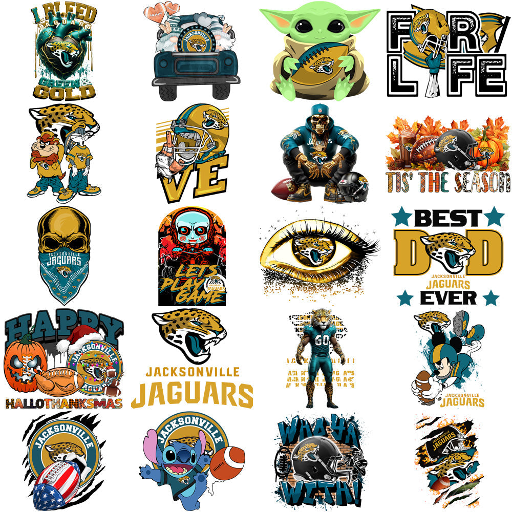 Jacksonville Jaguars PNG Designs Bundle: 49 Football Graphics